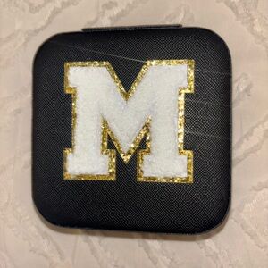 Black and Gold 'M' Monogram Case